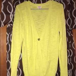 Yellow cardigan